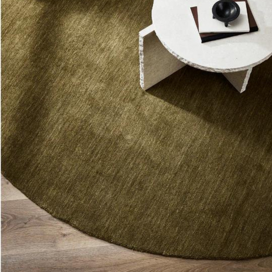 Sandringham Round Rug Moss