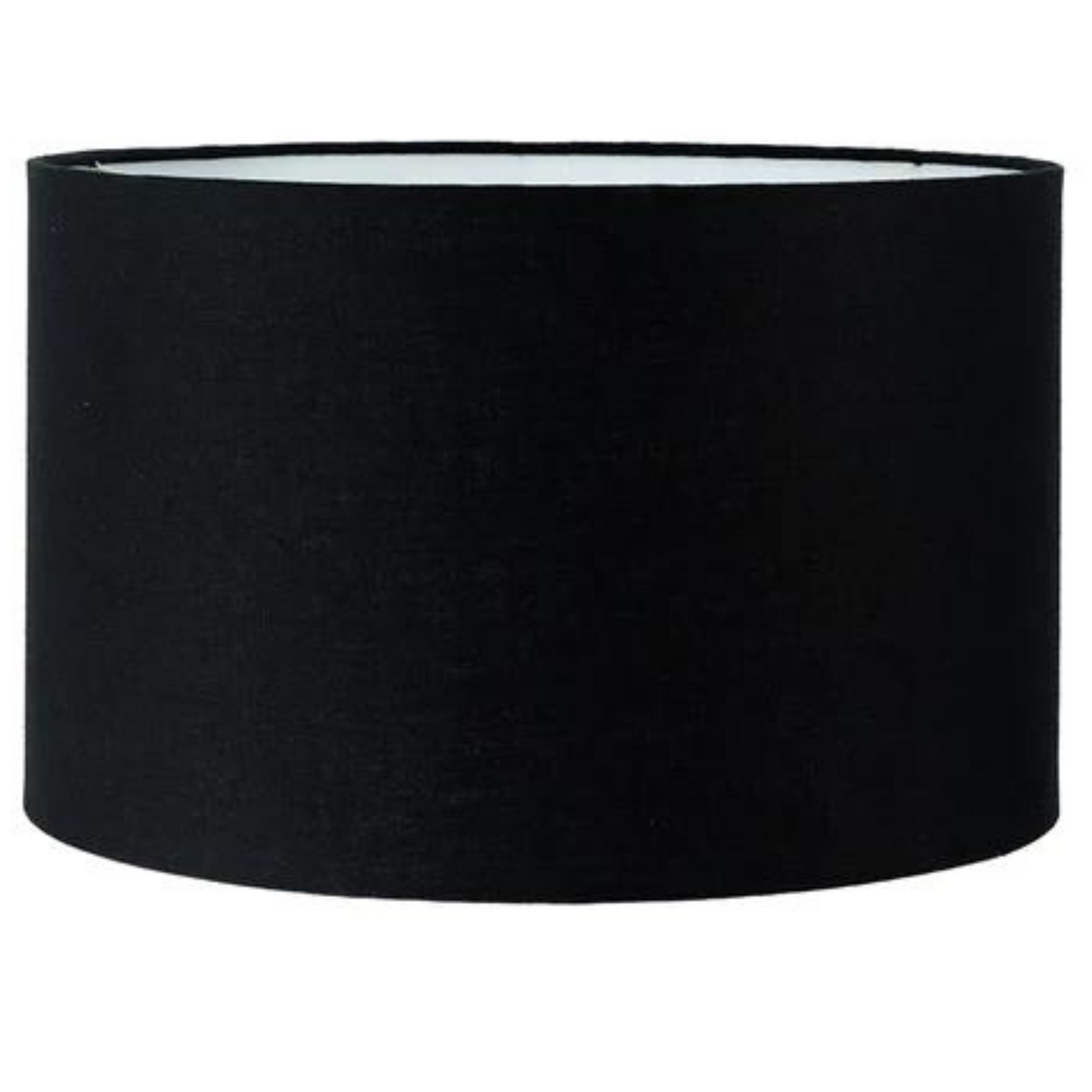 Black Linen Drum Shade