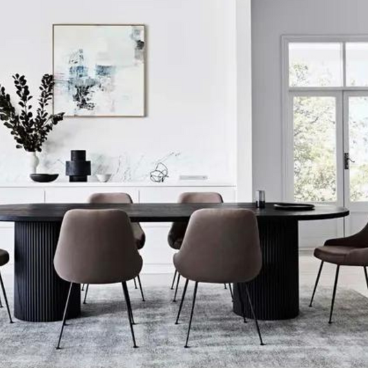 Benjamin Ripple Oval Dining Table by Globewest