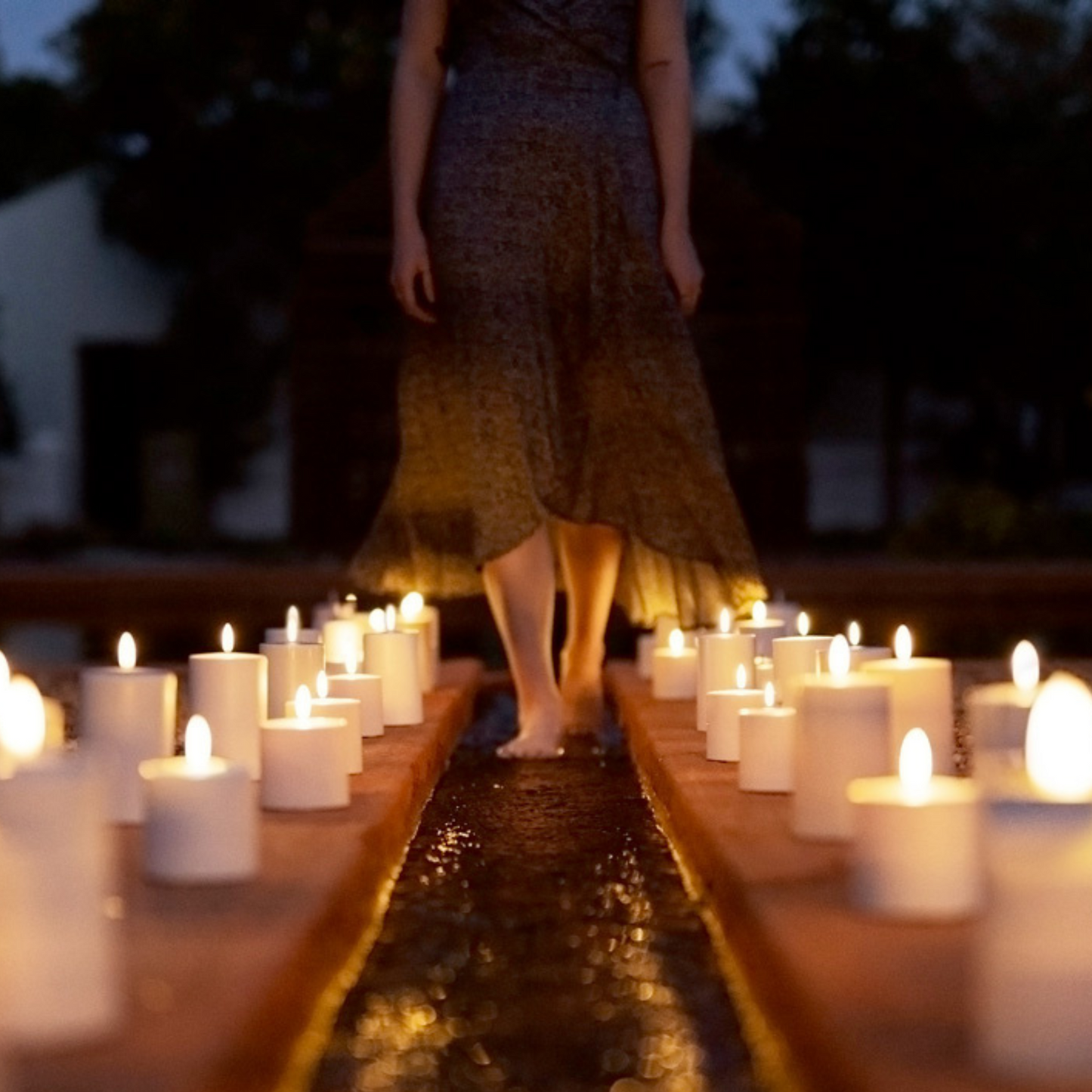LED Pillar Candles Ivory
