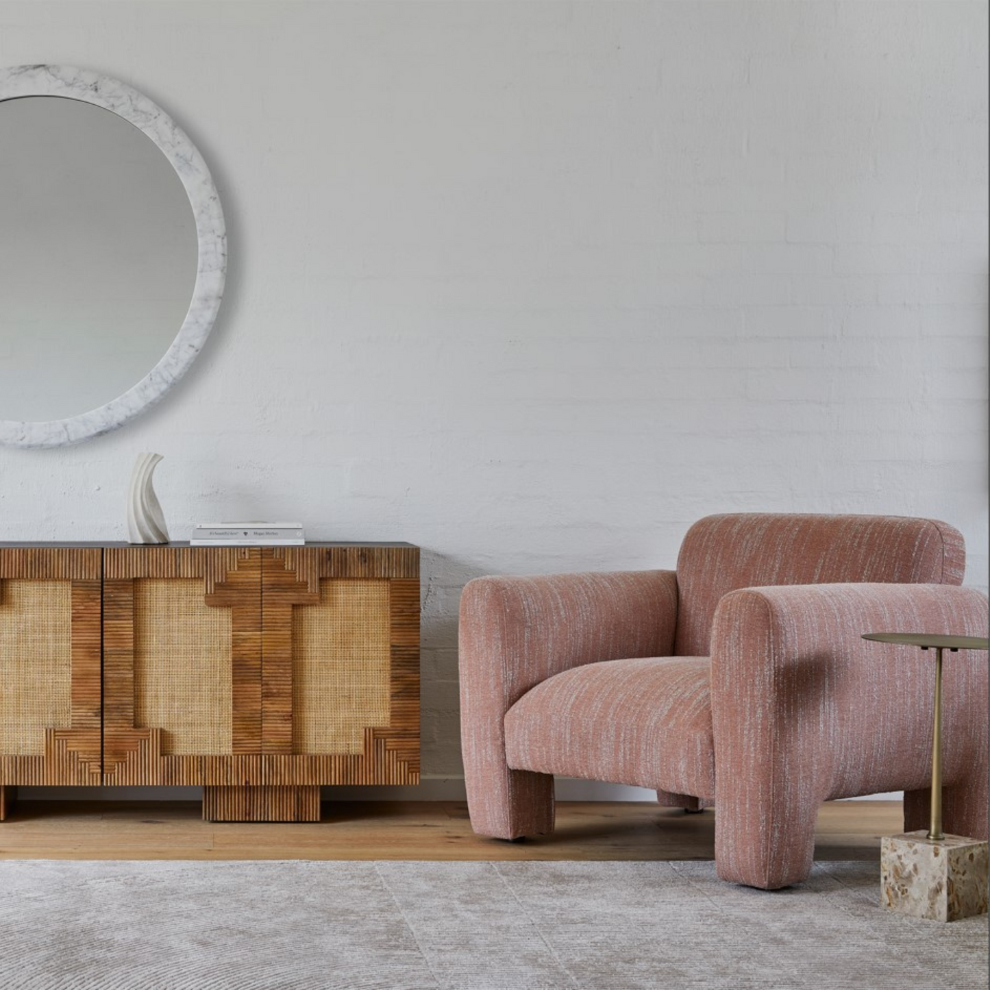Verona Pillar Side Table by GlobeWest