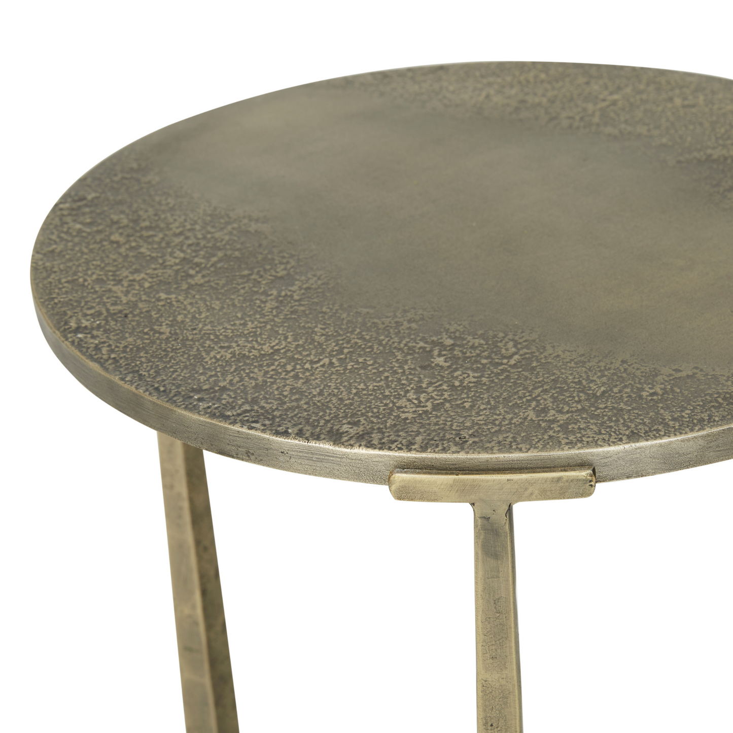 Amelie Aura Side Table - Antique Brass by GlobeWest