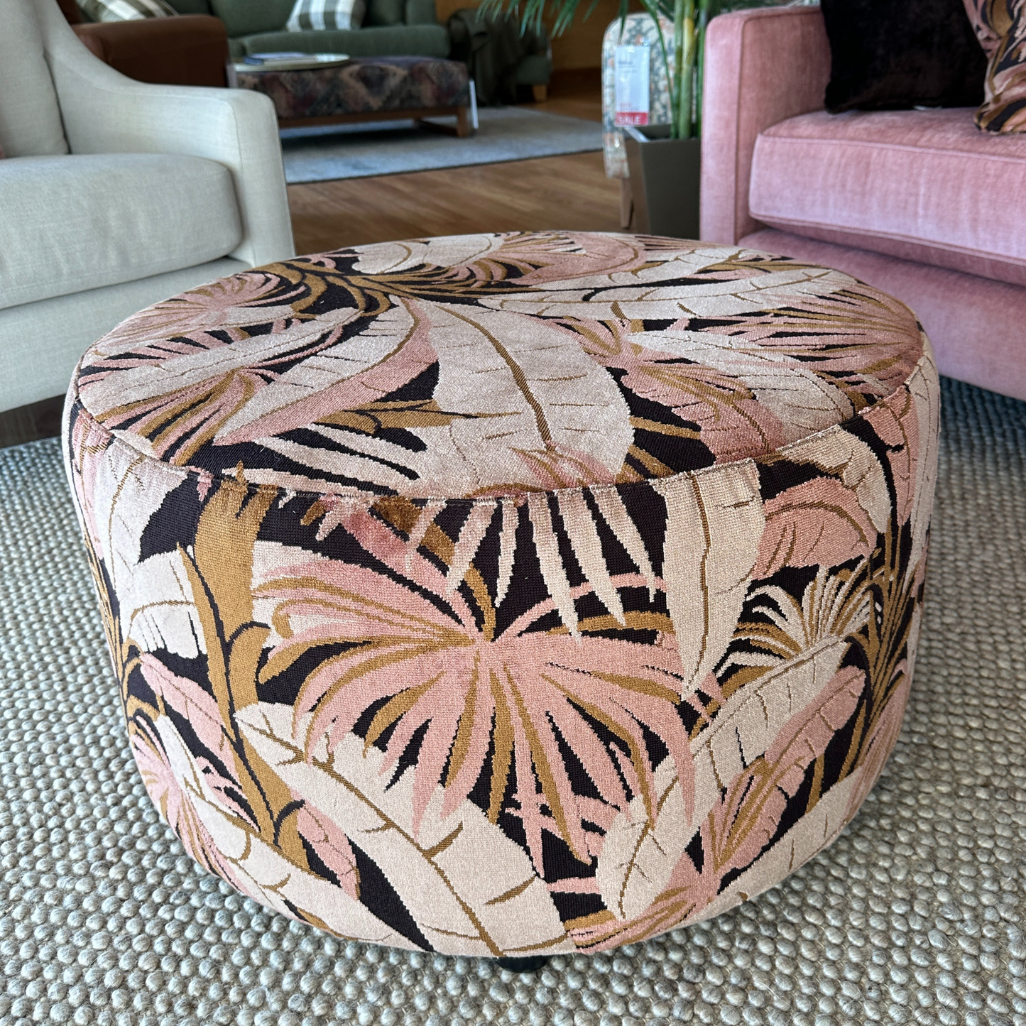 Macauley Round Ottoman in Palm Springs