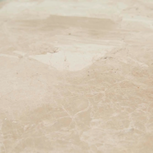 Ophelia Pointe Oval Coffee Table - Silk Grey - Antique Brass by Globewest