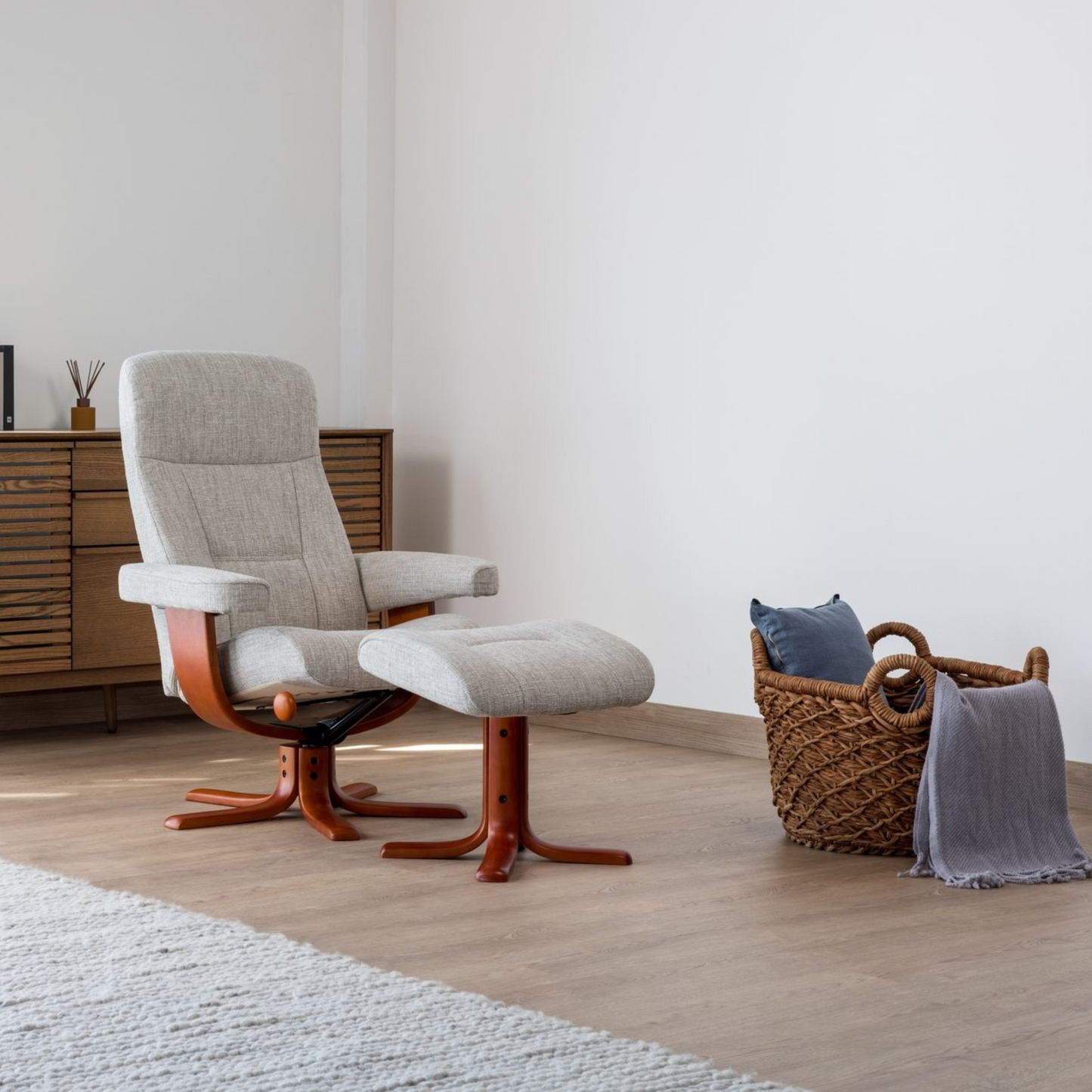 Nordic 11 Recliner Chair with Ottoman by IMG