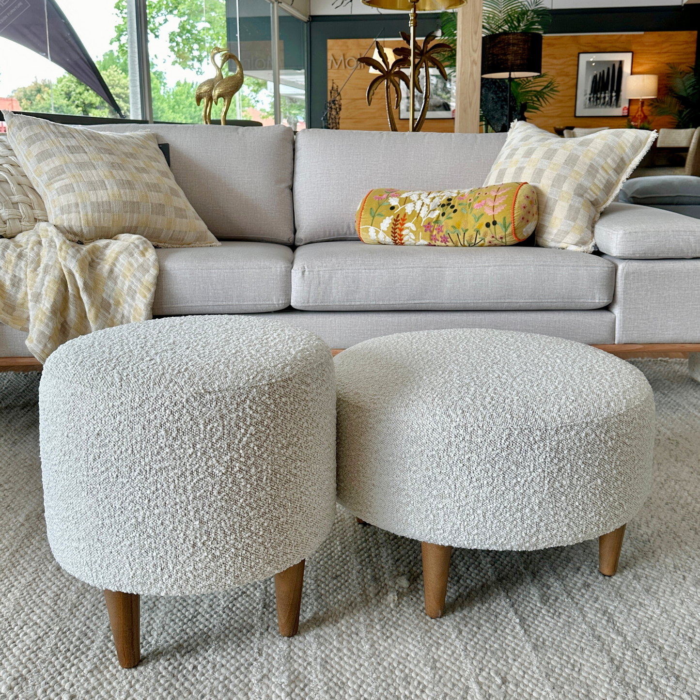 Dalton Circle Ottomans by Molmic Ex Display