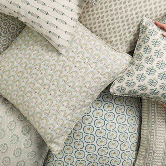 Azores Wasabi Linen Cushion