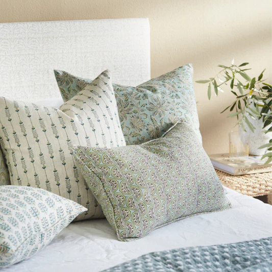 Burano Wasabi Linen Cushion