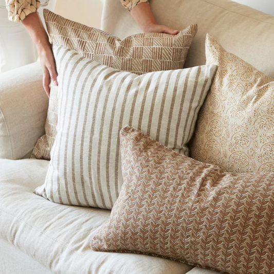 Kumasi Toffee Linen Cushion