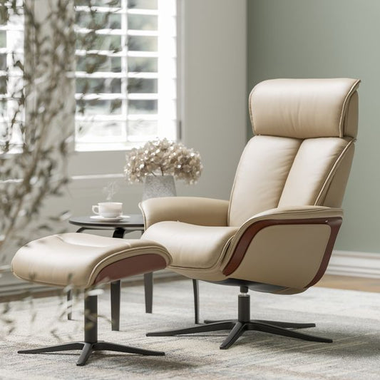 Space 5500 Recliner Chair and Stool by IMG