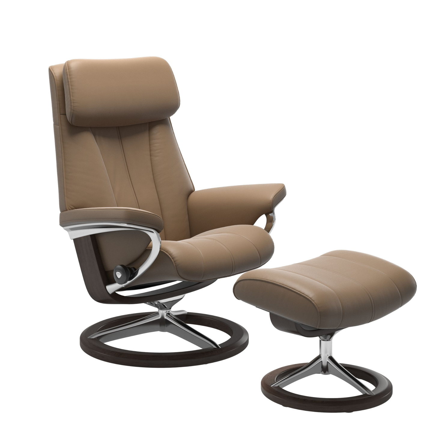 Paul Medium Signature Recliner Chair & Stool by Stressless