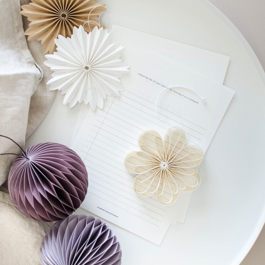 Quilling Star Trio - Off-White H10cm 3 Piece