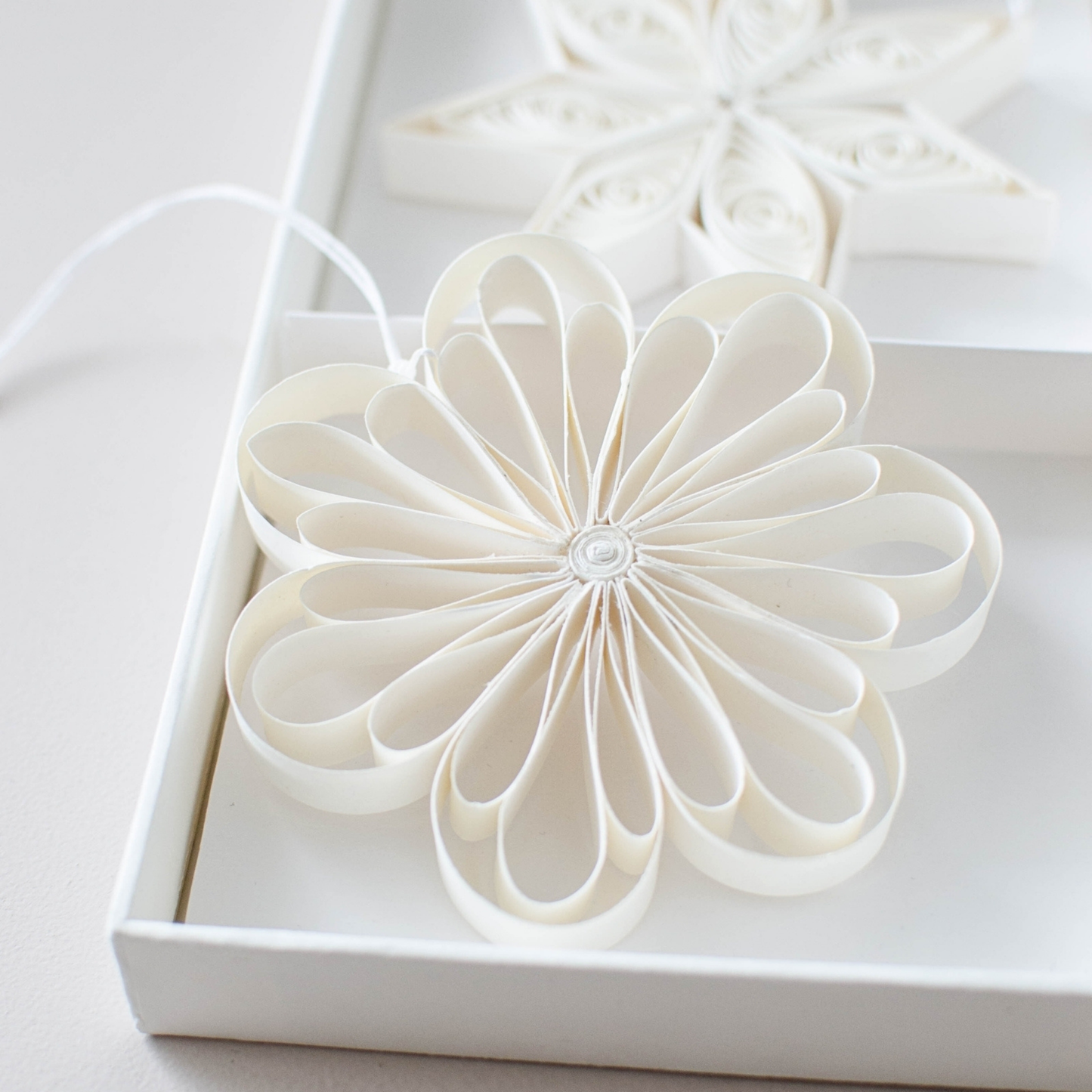 Quilling Star Trio - Off-White H10cm 3 Piece