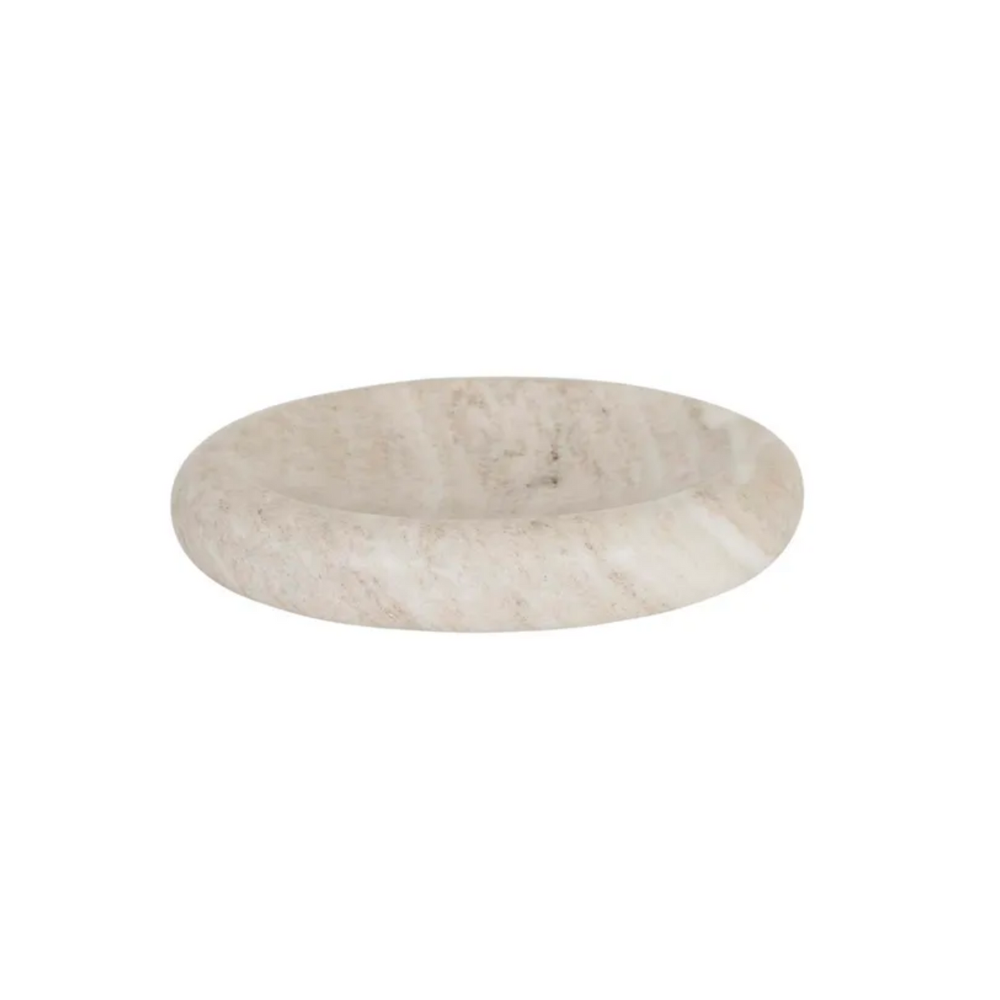 Rufus Indra Bowl Oat Marble by GlobeWest