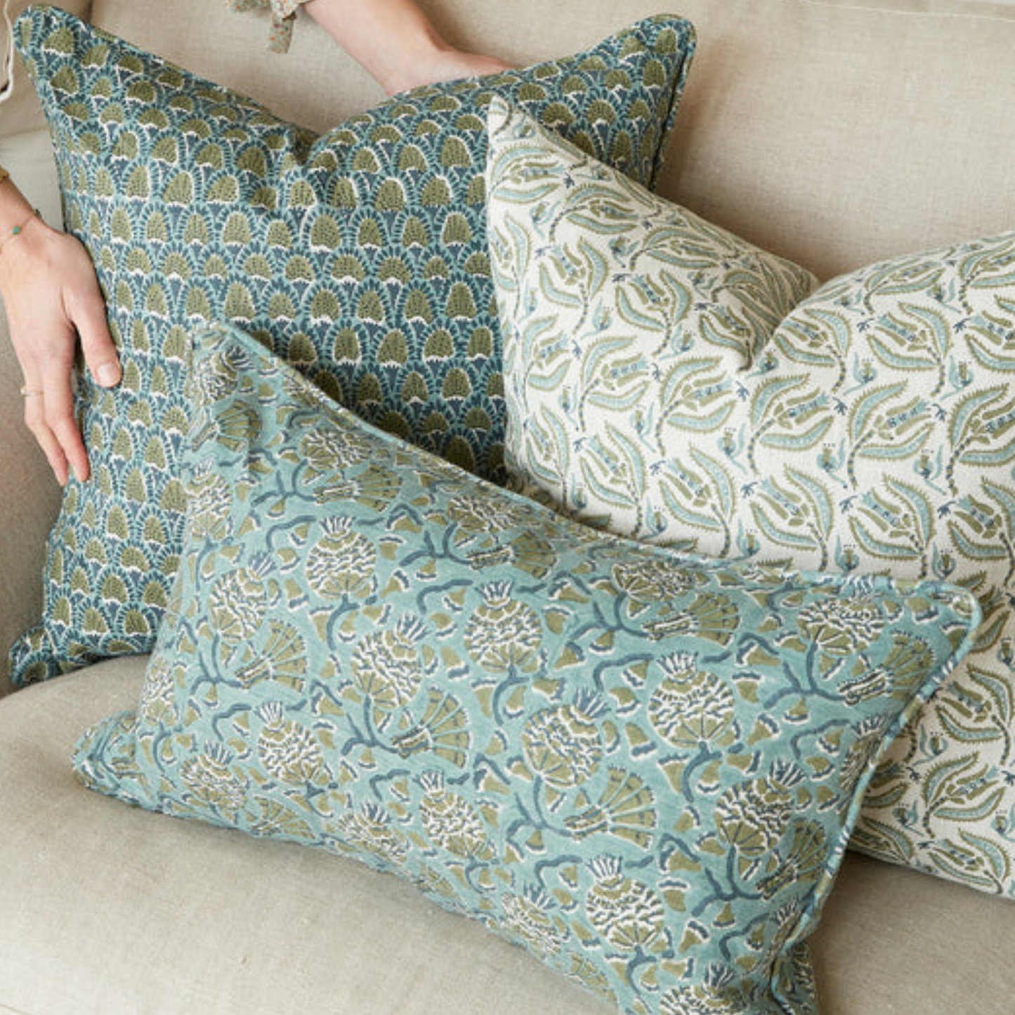 Scopello Slate Linen Cushion