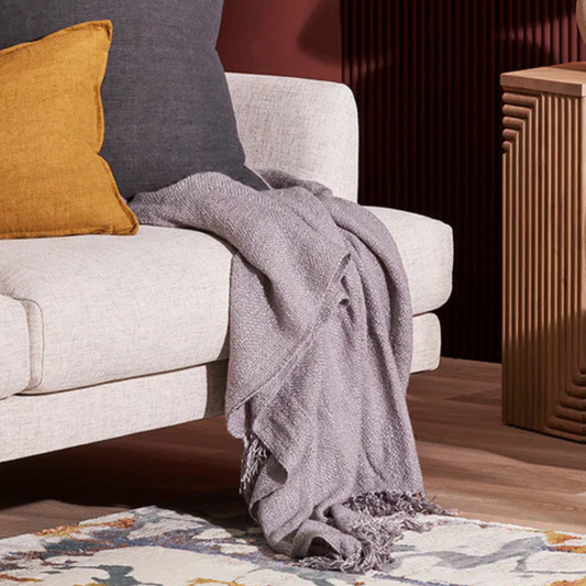 Serenade Throw - Stone Grey