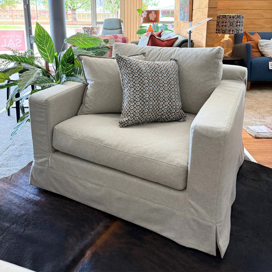 Sherman Chair Plus and Large Ottoman by Molmic Ex-Display