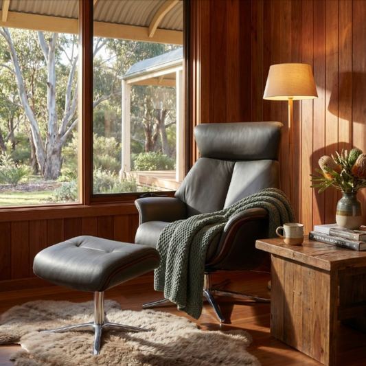 Space 57.57 Recliner Chair with Ottoman by IMG