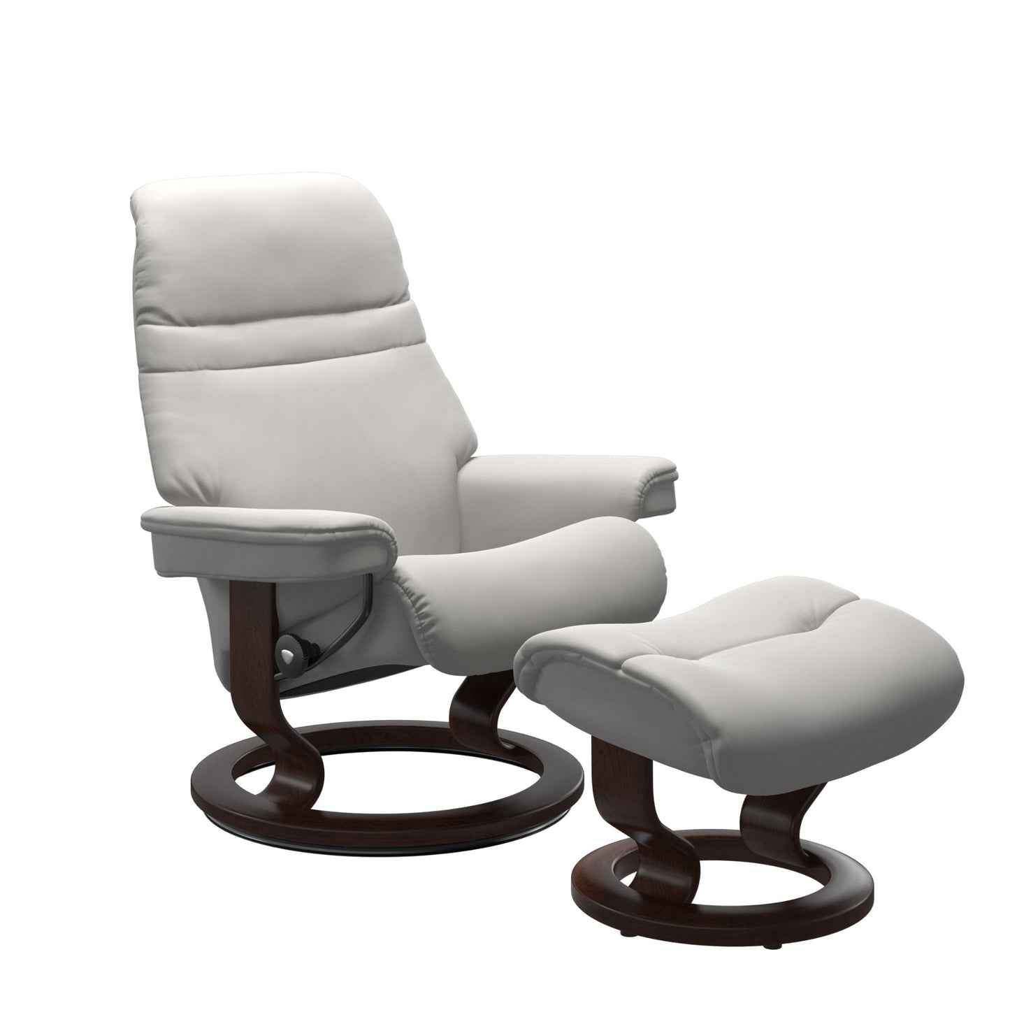 Sunrise Small Recliner Chair & Stool Classic Base by Stressless