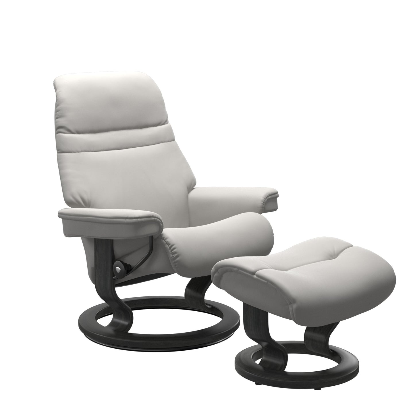 Sunrise Small Recliner Chair & Stool Classic Base by Stressless