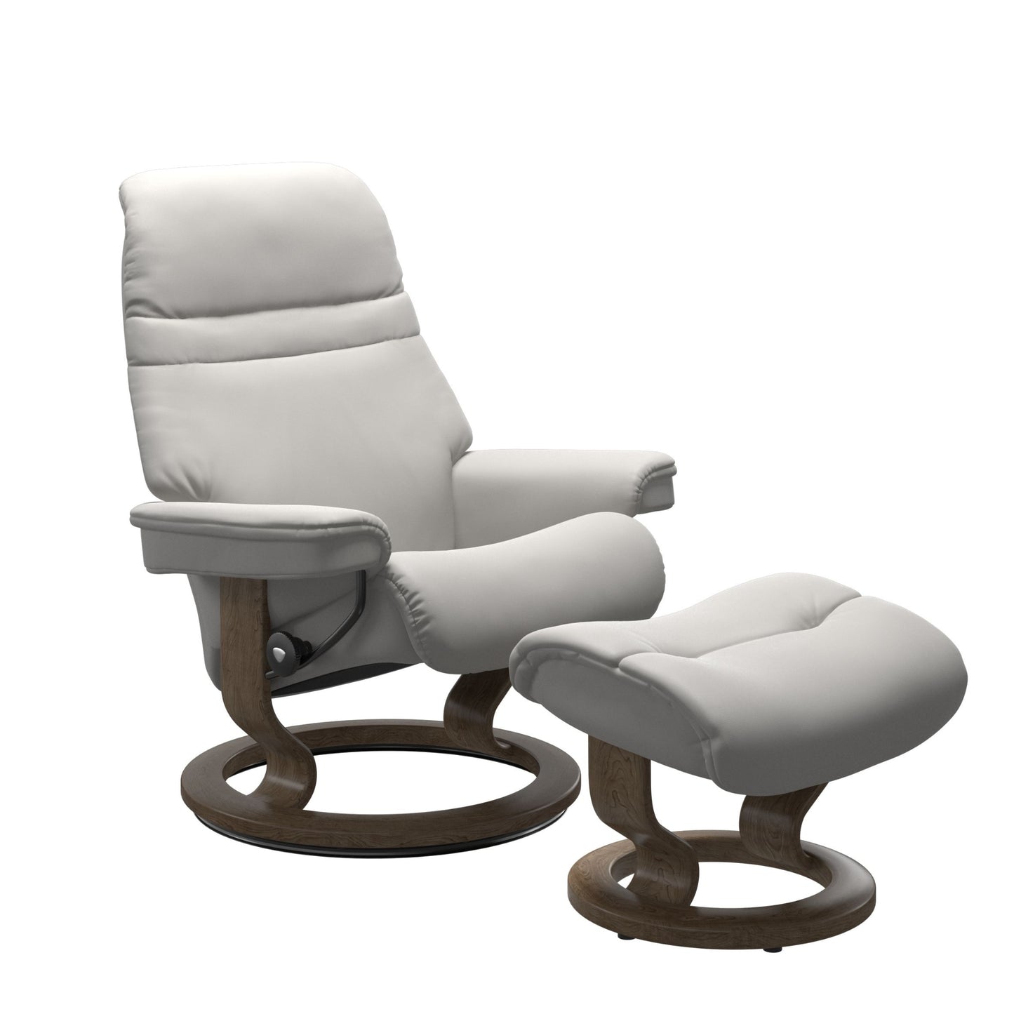 Sunrise Small Recliner Chair & Stool Classic Base by Stressless