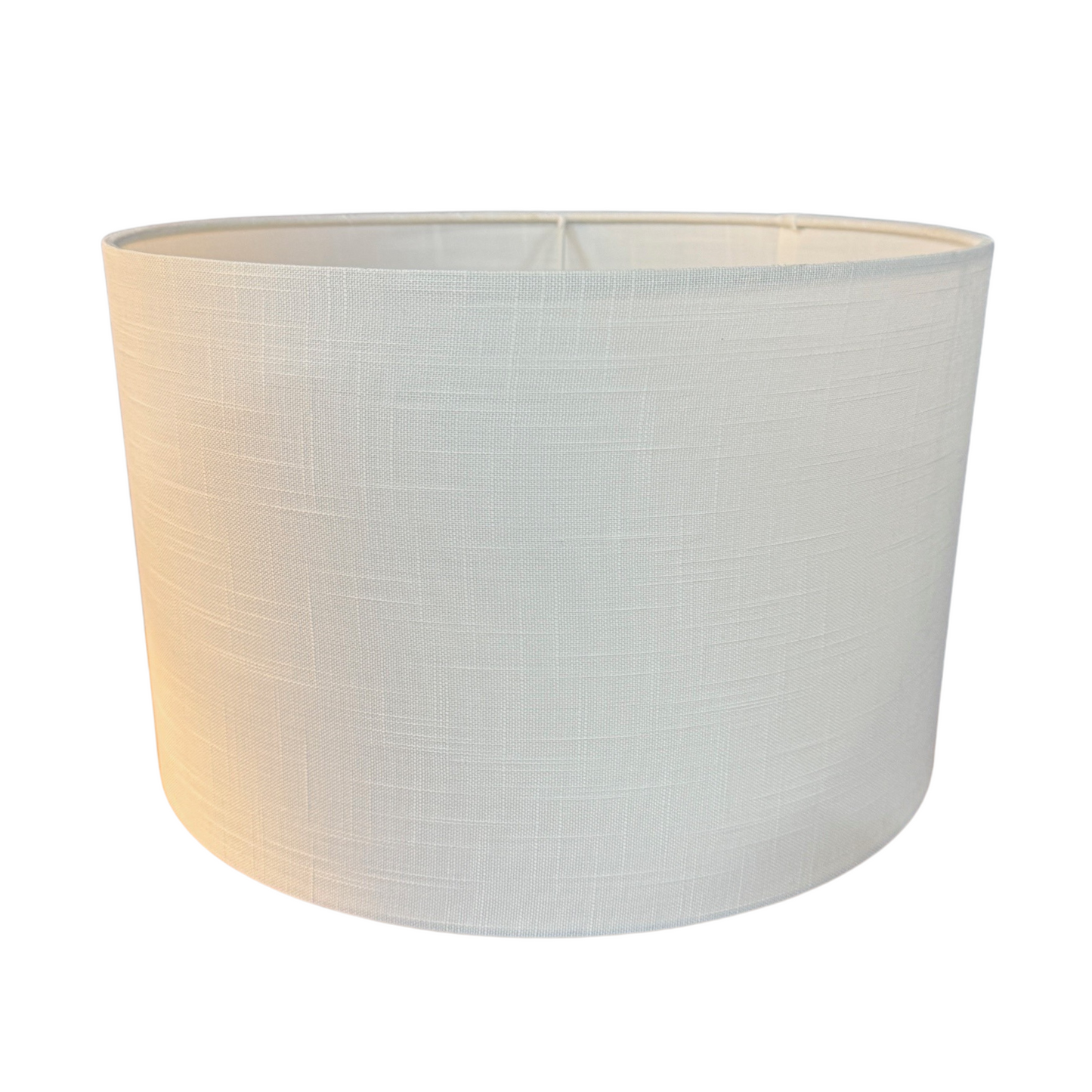 White Linen Drum Shade