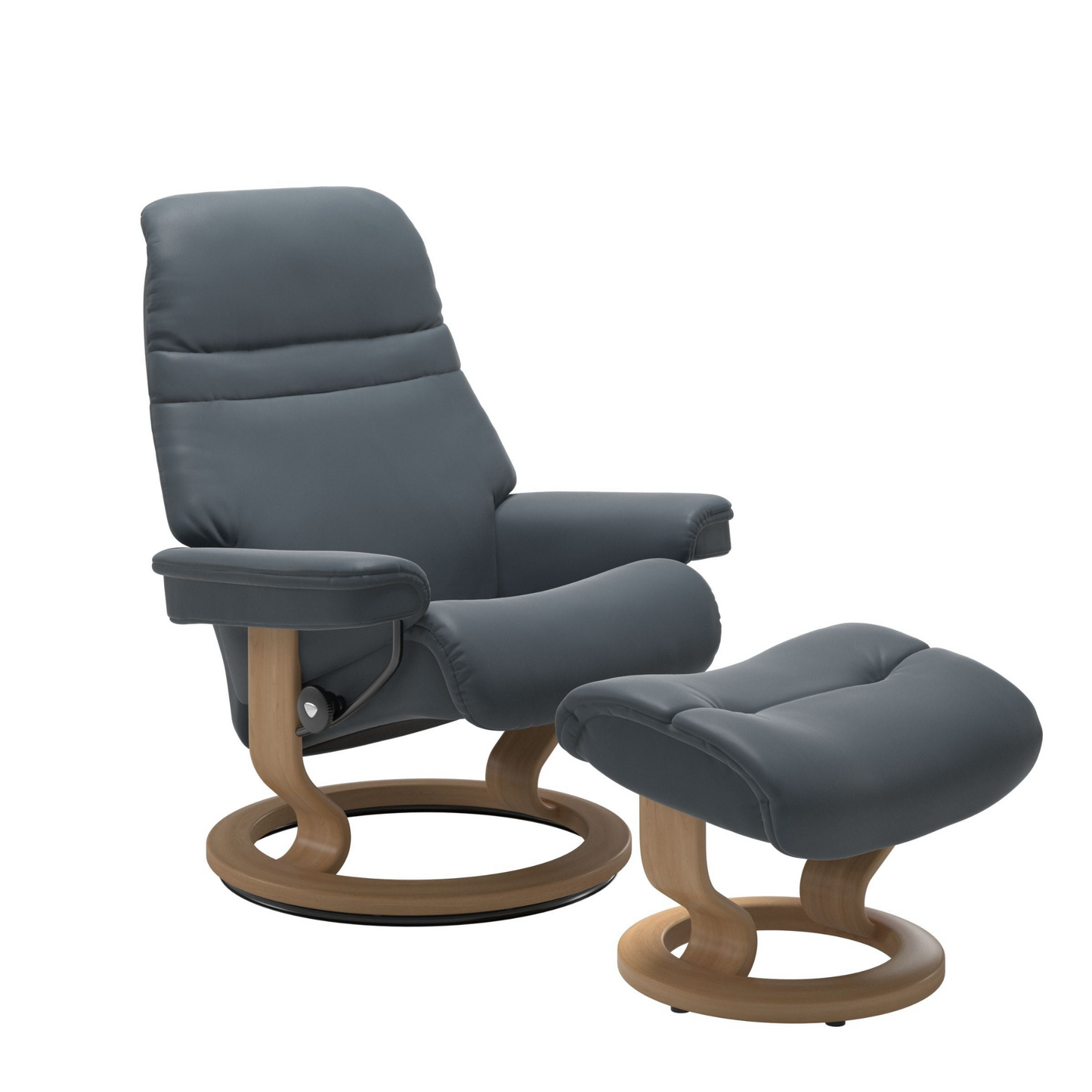Sunrise Large Recliner Chair & Stool Classic Base by Stressless