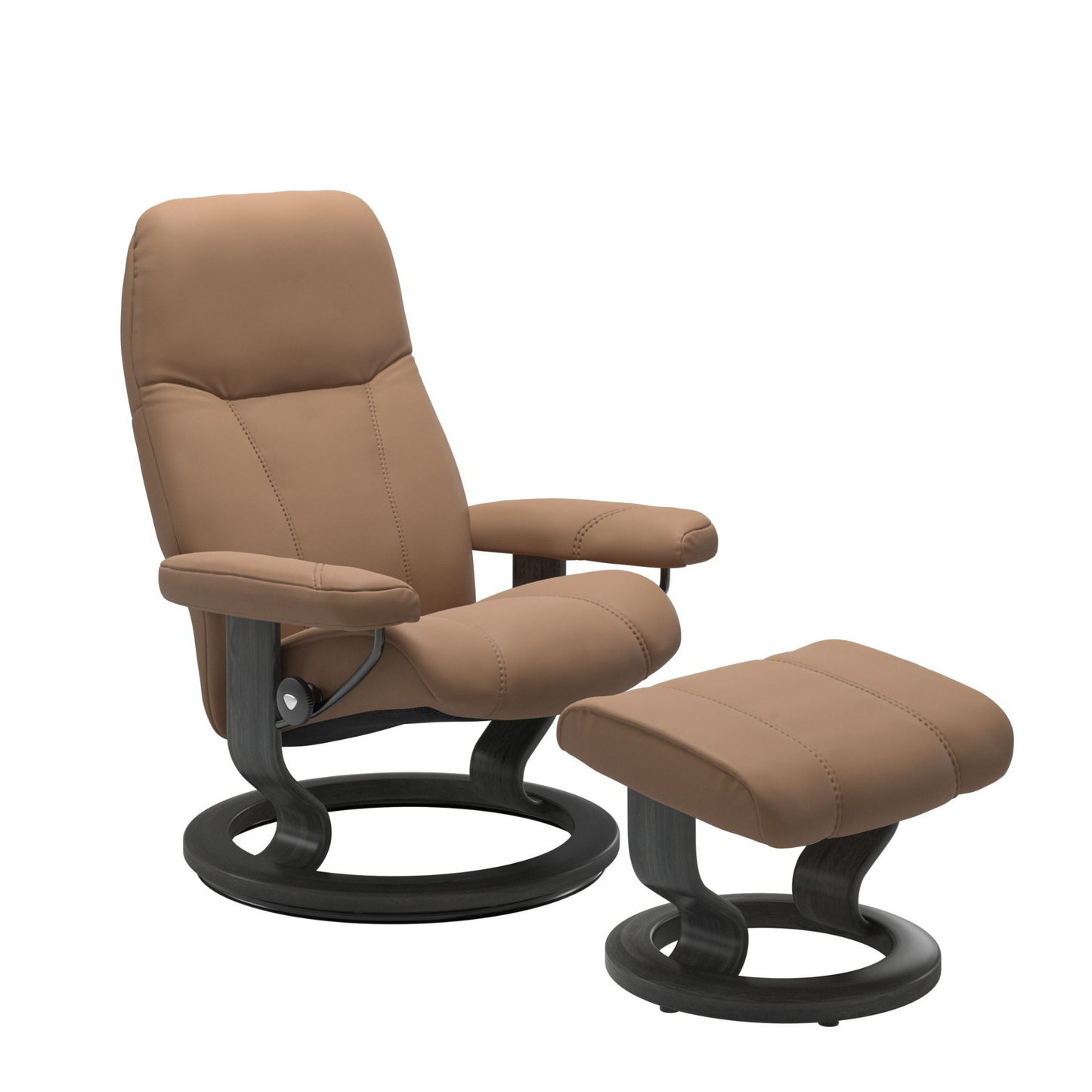 Consul Large Recliner Chair & Stool Classic Base by Stressless