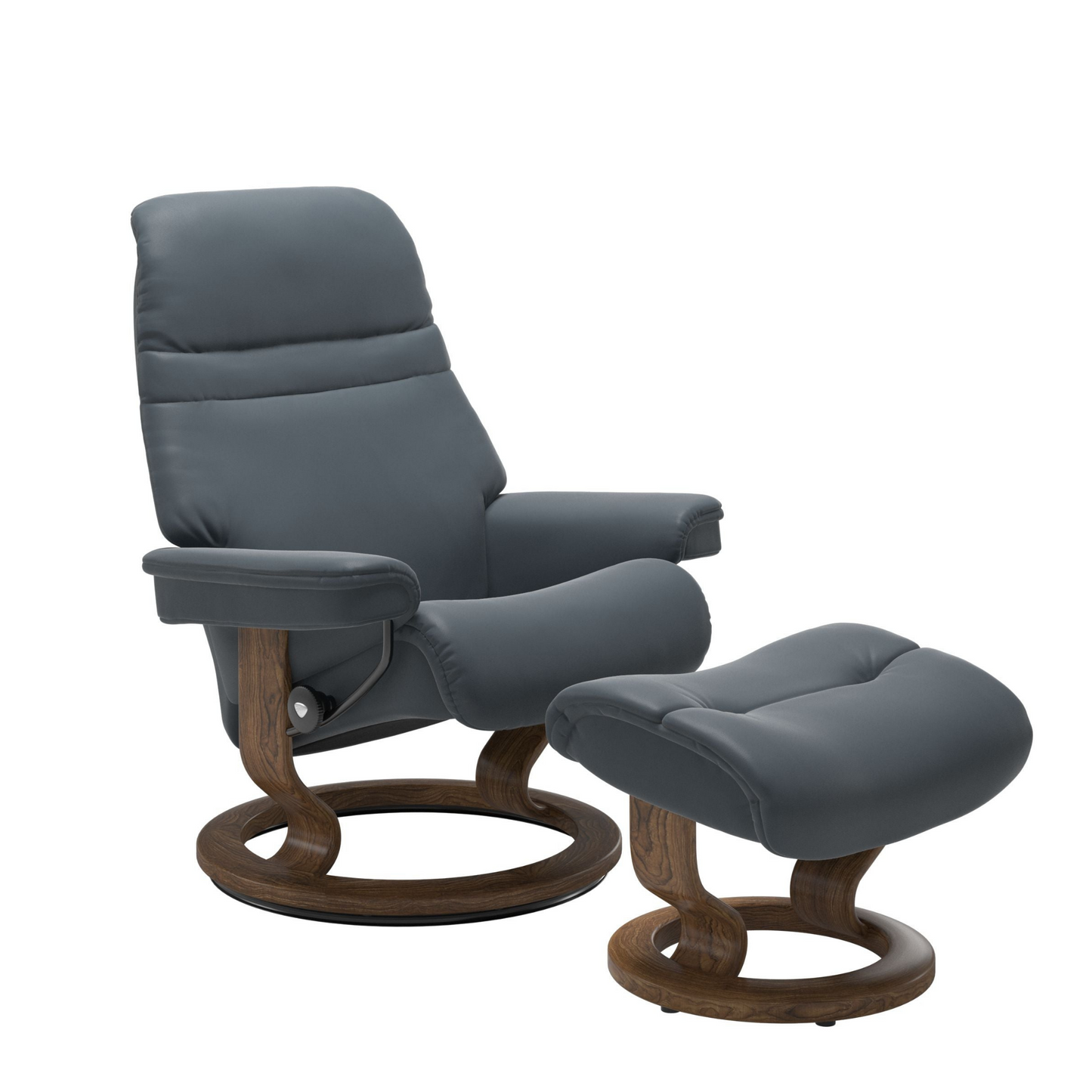 Sunrise Medium Recliner Chair & Stool Classic Base by Stressless