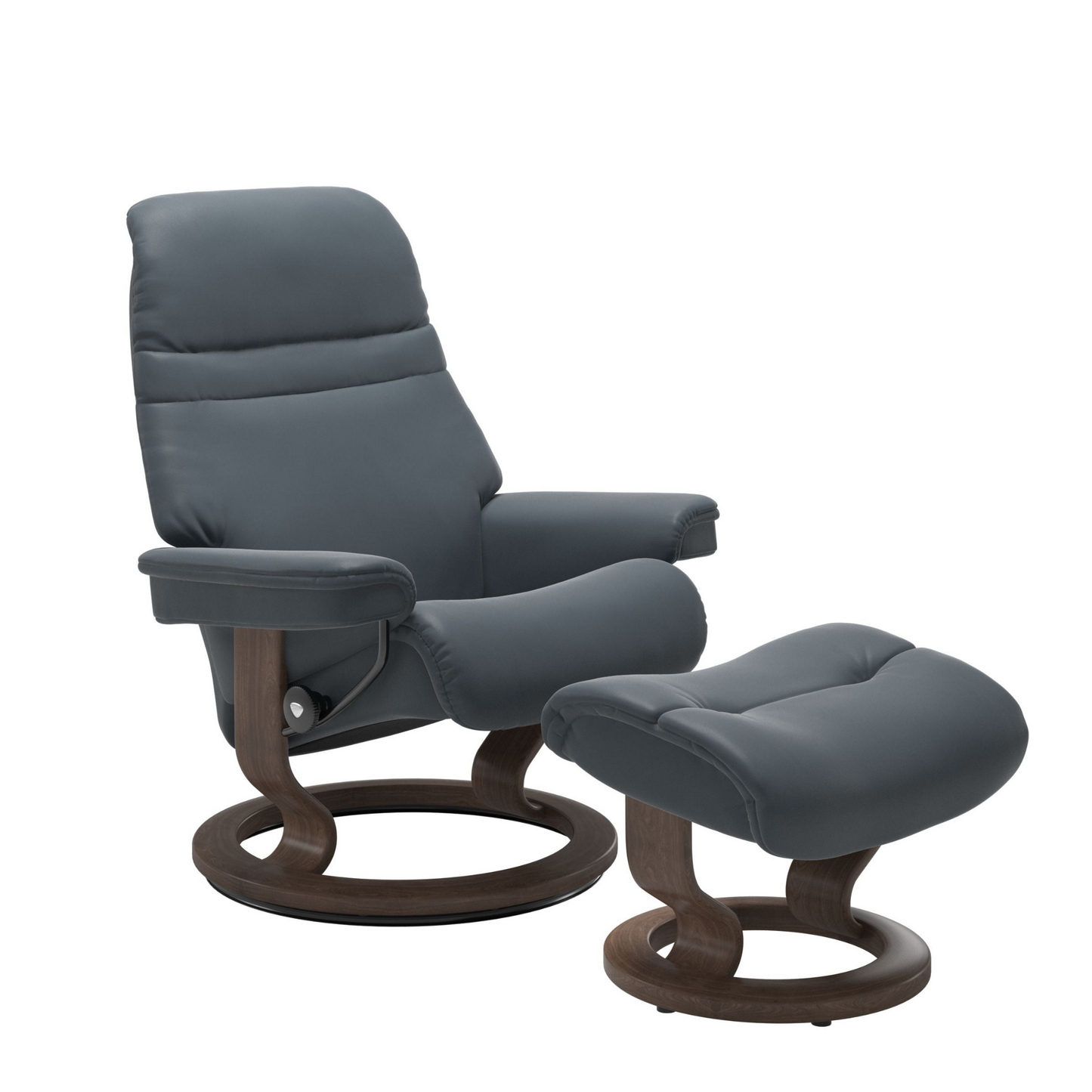 Sunrise Medium Recliner Chair & Stool Classic Base by Stressless