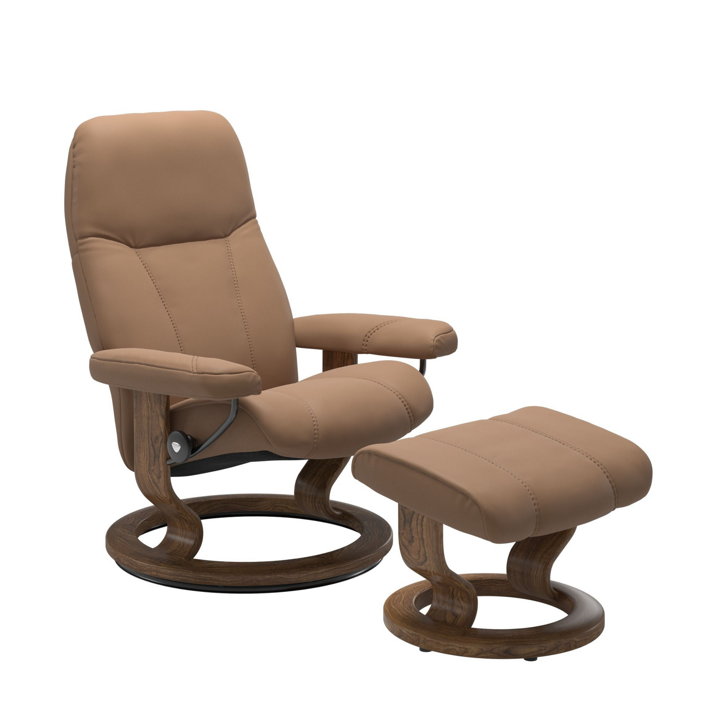 Consul Large Recliner Chair & Stool Classic Base by Stressless