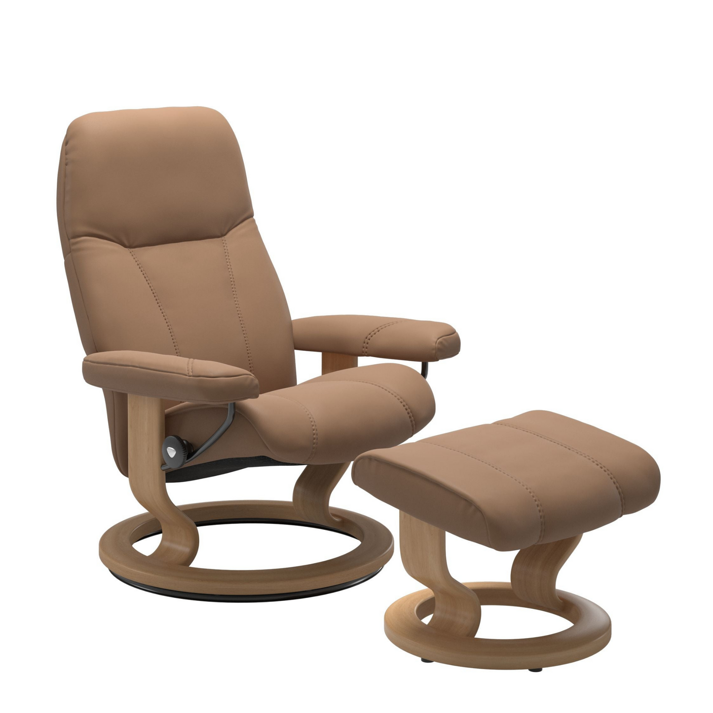 Consul Large Recliner Chair & Stool Classic Base by Stressless