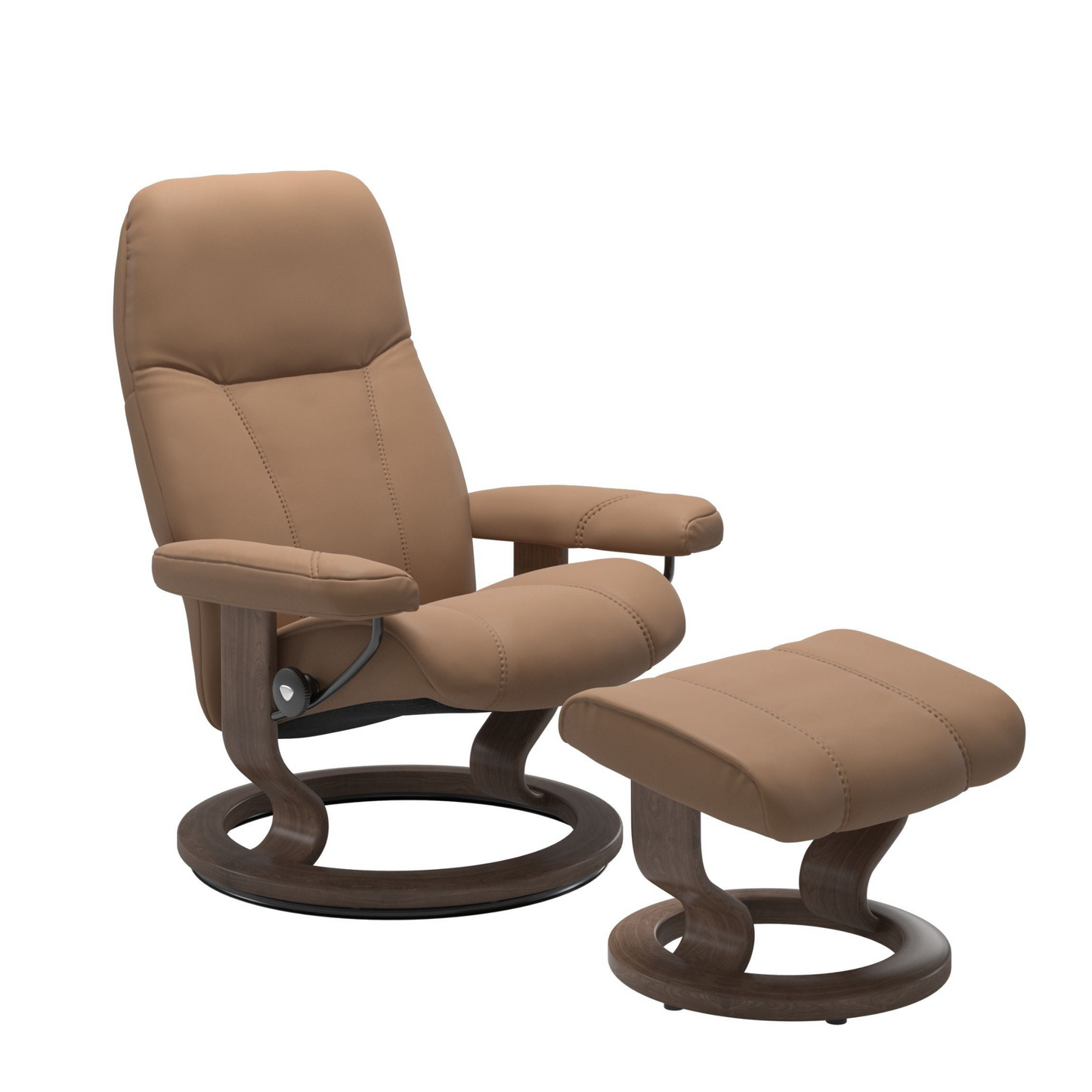 Consul Large Recliner Chair & Stool Classic Base by Stressless
