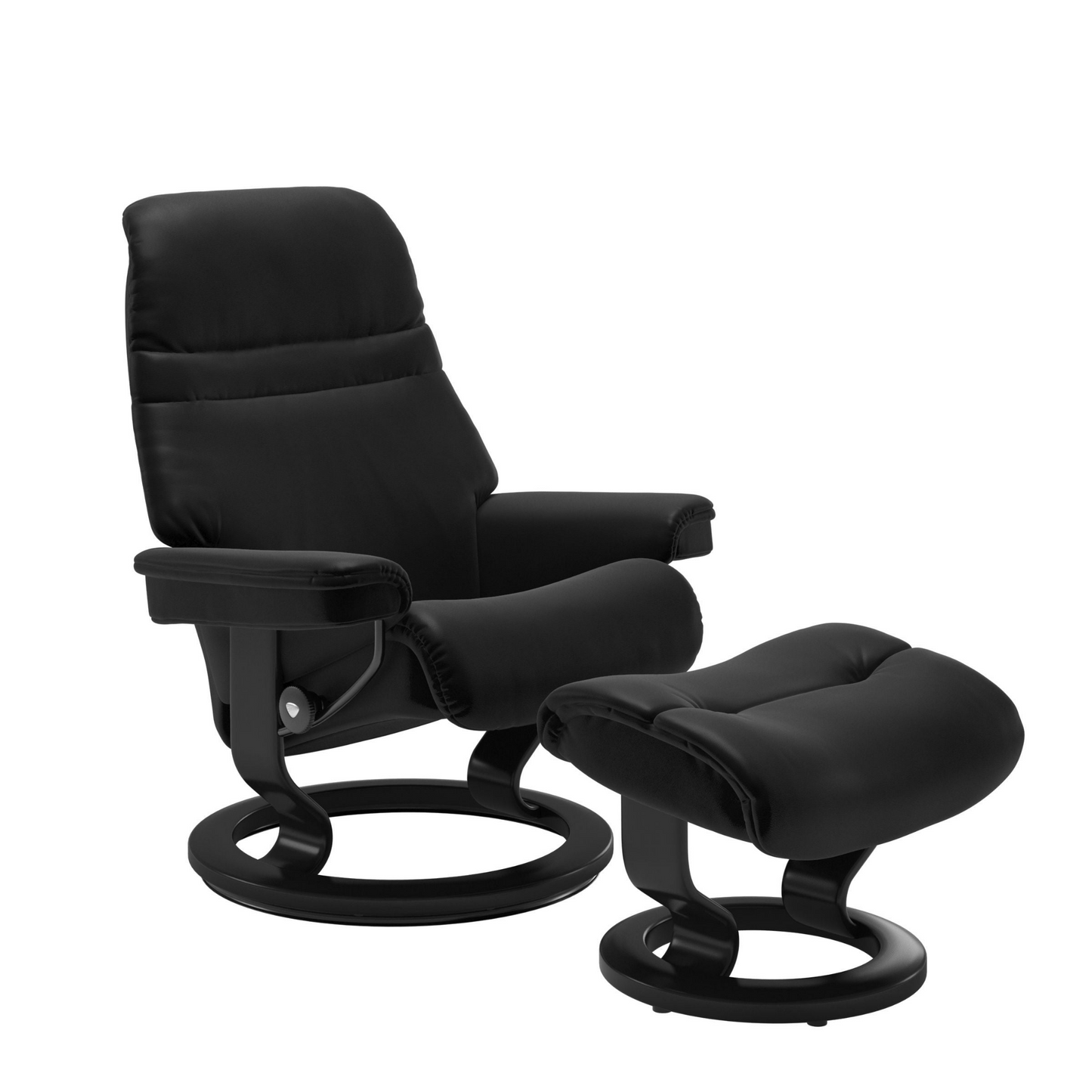 Sunrise Medium Recliner Chair & Stool Classic Base by Stressless