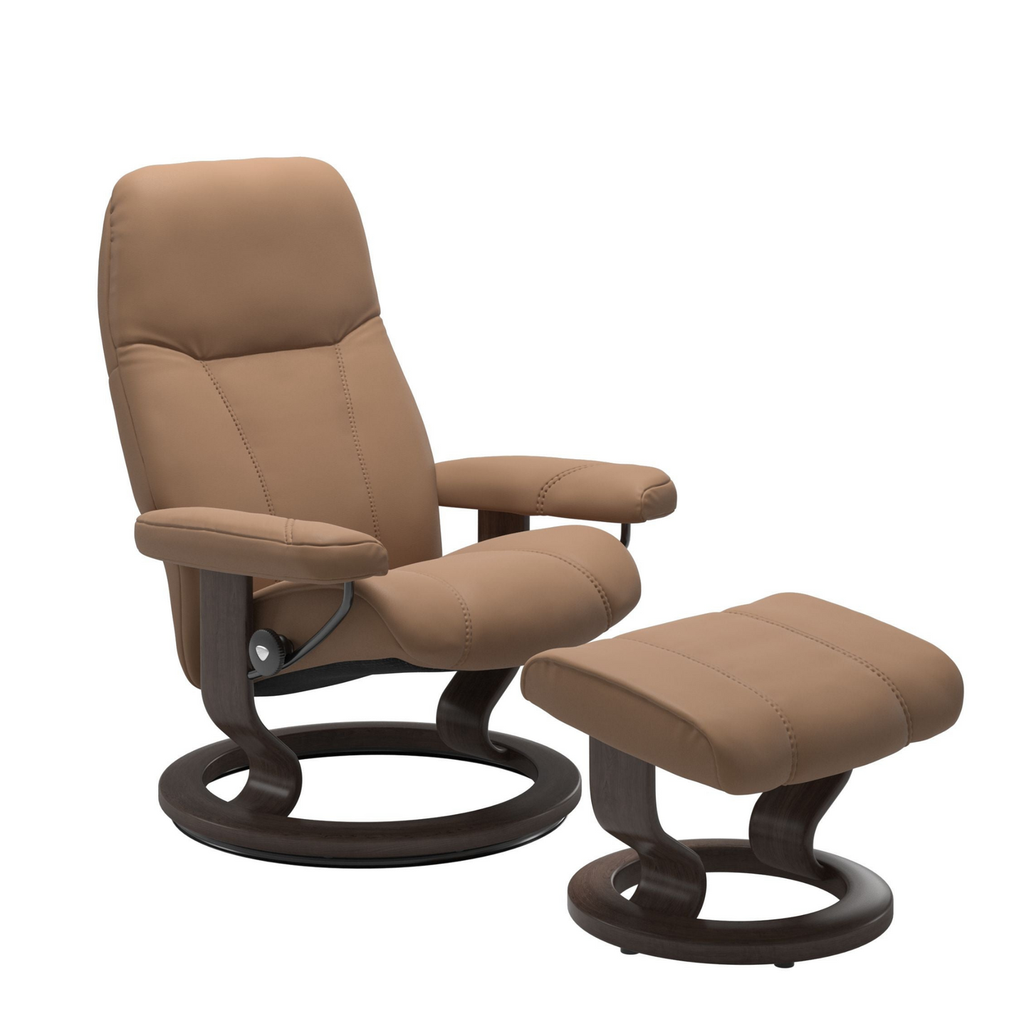 Consul Large Recliner Chair & Stool Classic Base by Stressless