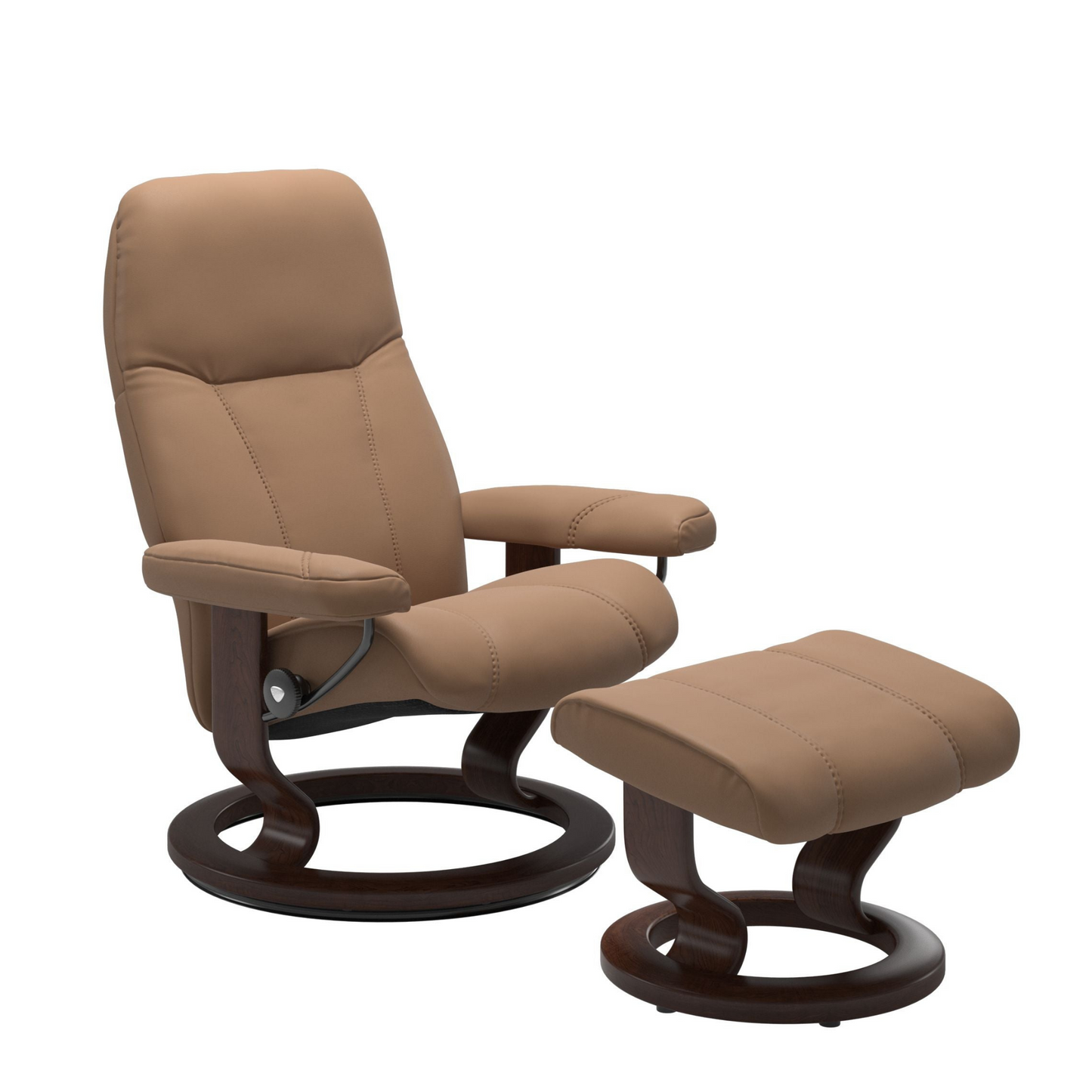 Consul Large Recliner Chair & Stool Classic Base by Stressless