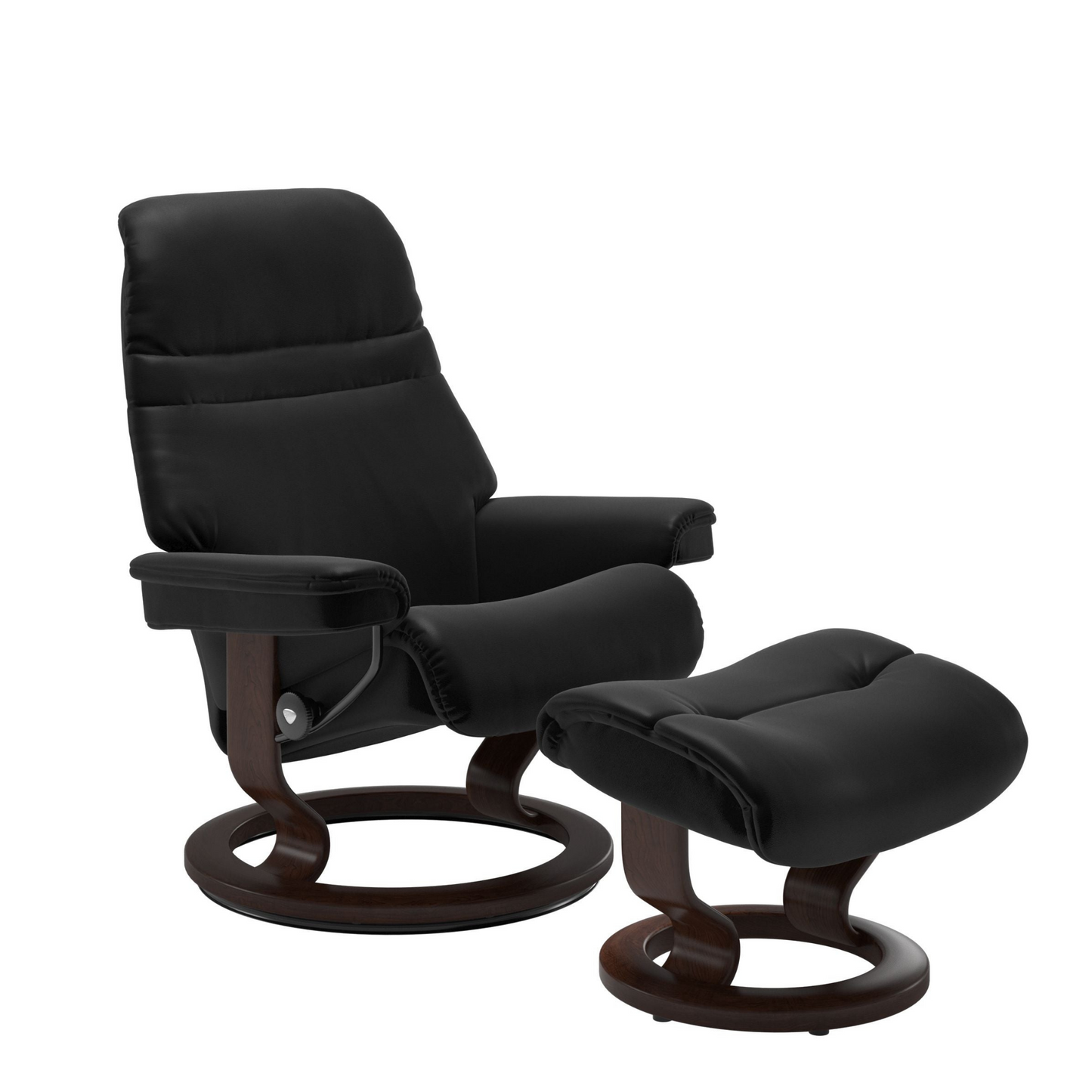 Sunrise Medium Recliner Chair & Stool Classic Base by Stressless