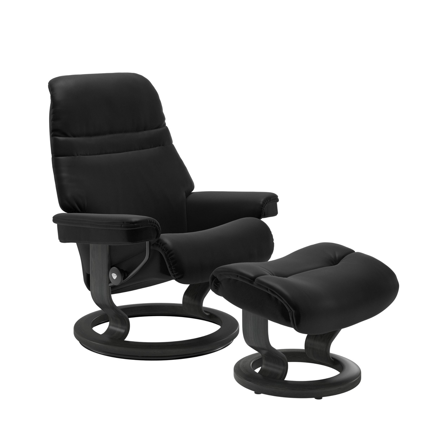 Sunrise Medium Recliner Chair & Stool Classic Base by Stressless