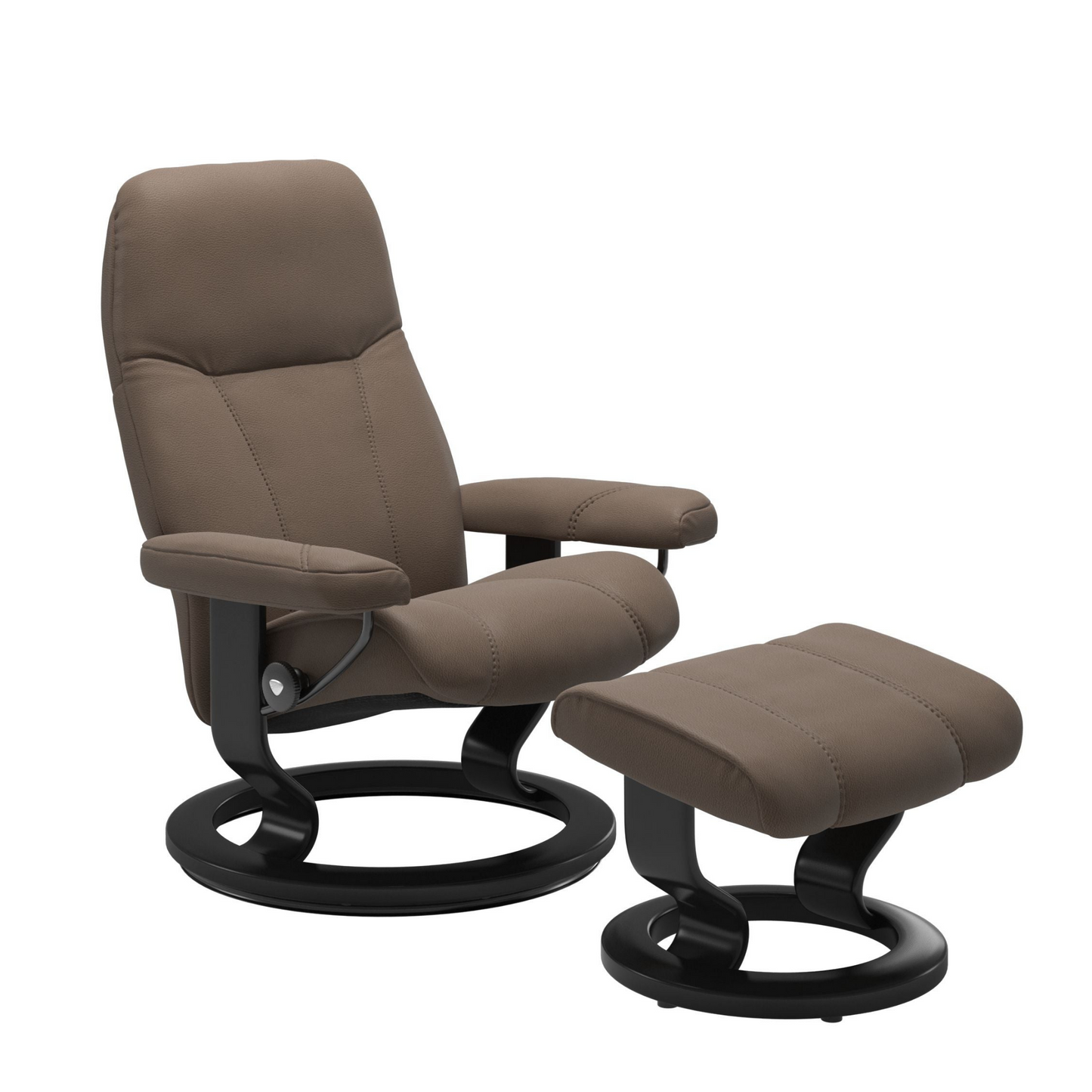 Consul Large Recliner Chair & Stool Classic Base by Stressless