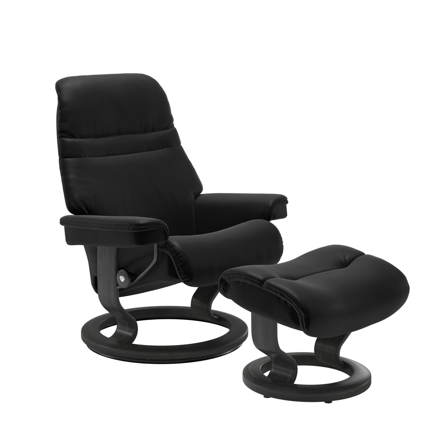 Sunrise Large Recliner Chair & Stool Classic Base by Stressless