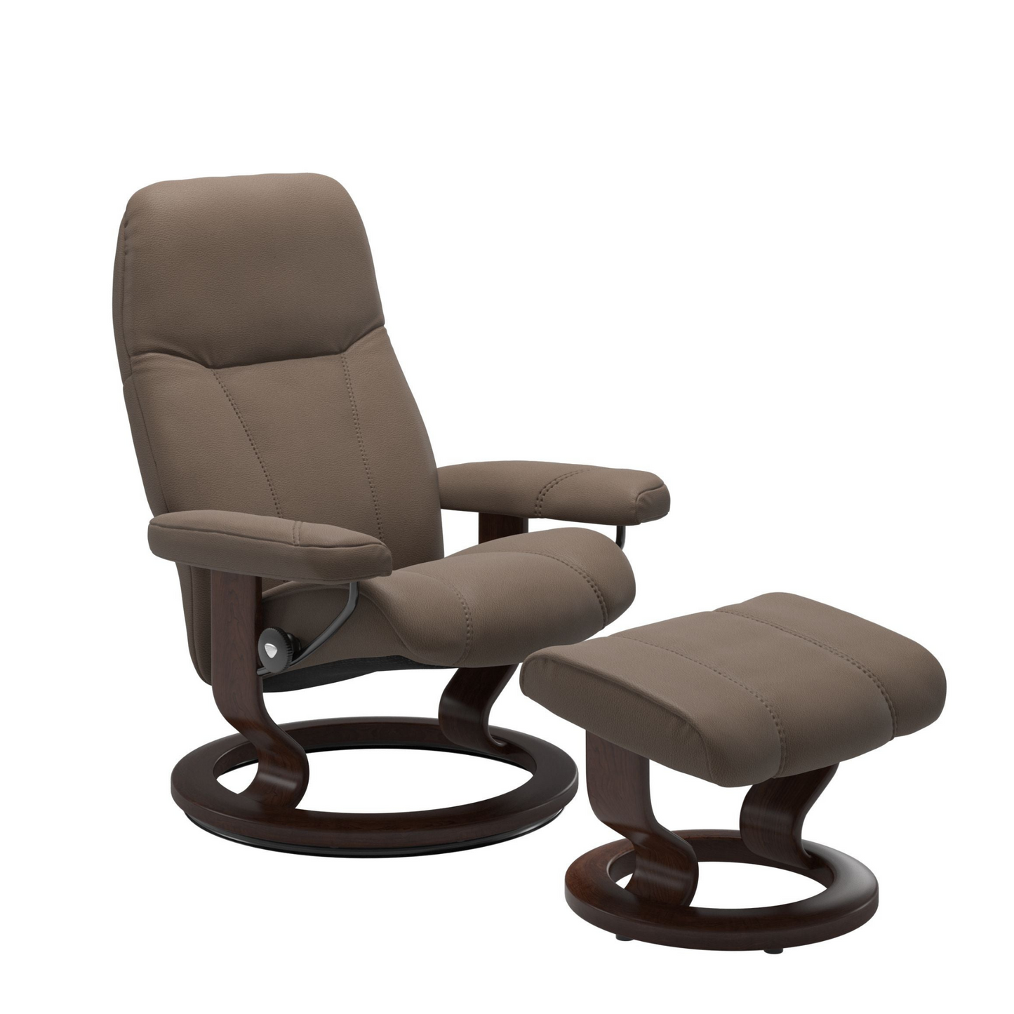 Consul Large Recliner Chair & Stool Classic Base by Stressless