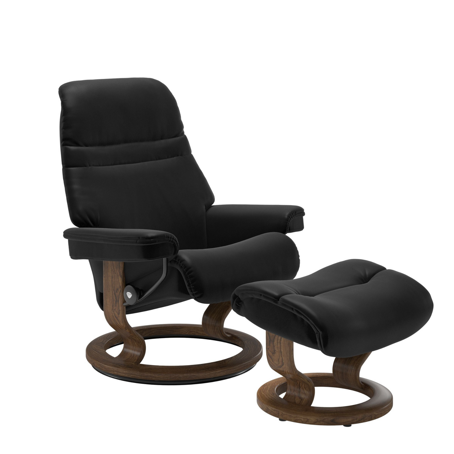 Sunrise Large Recliner Chair & Stool Classic Base by Stressless