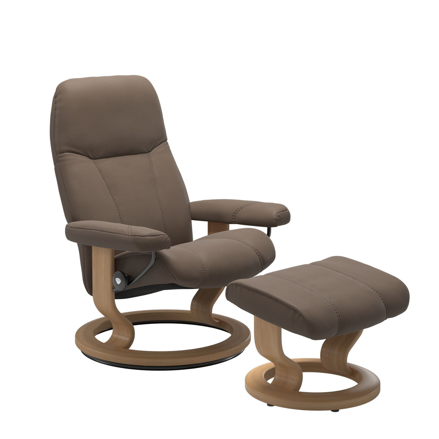 Consul Large Recliner Chair & Stool Classic Base by Stressless