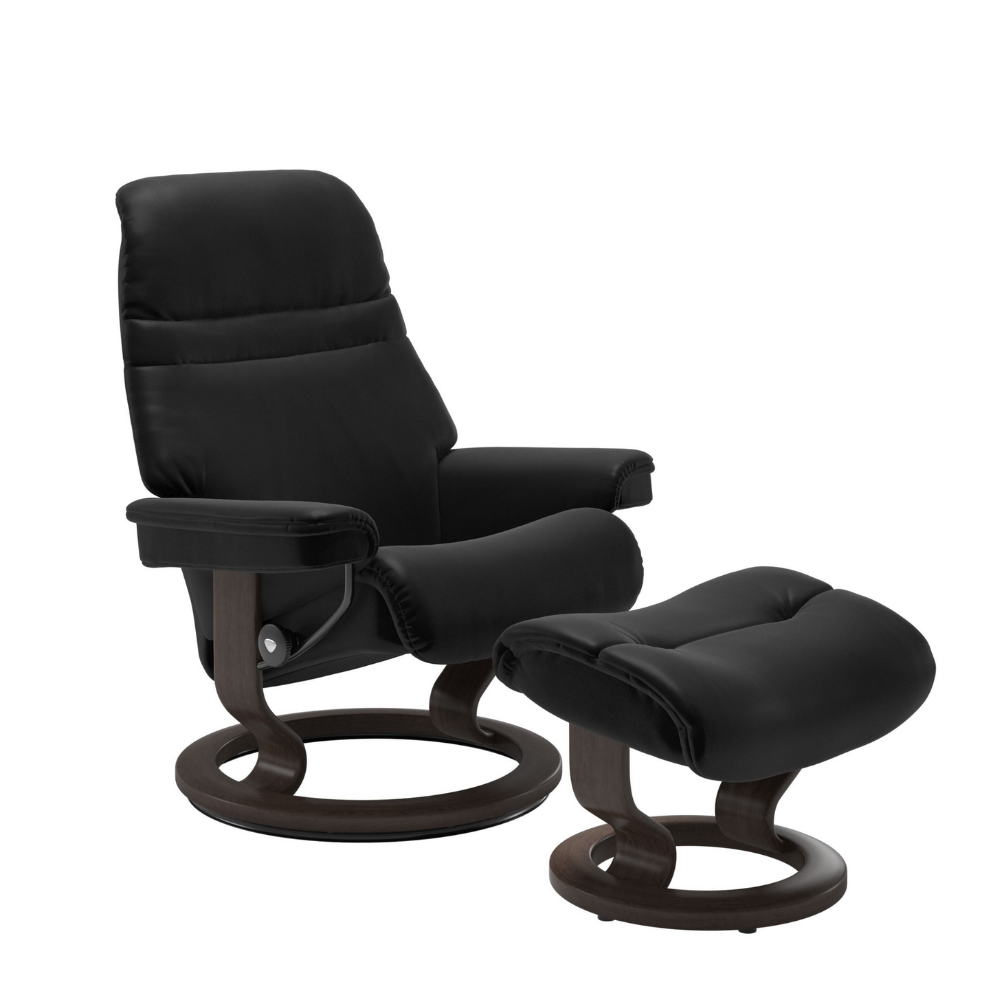 Sunrise Large Recliner Chair & Stool Classic Base by Stressless