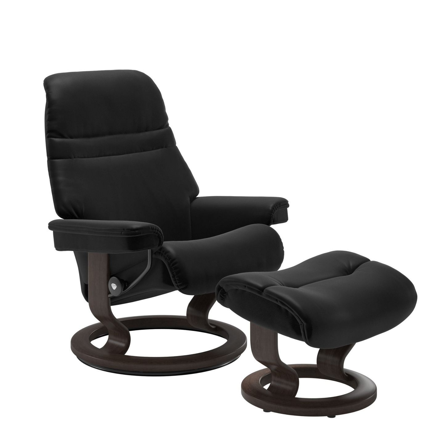 Sunrise Medium Recliner Chair & Stool Classic Base by Stressless