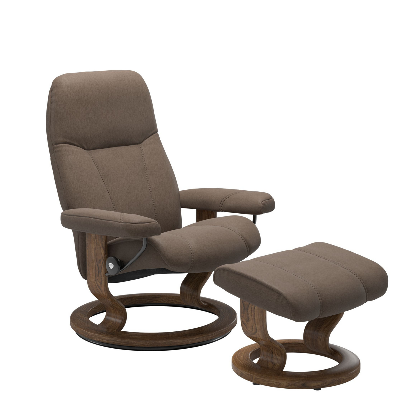 Consul Large Recliner Chair & Stool Classic Base by Stressless