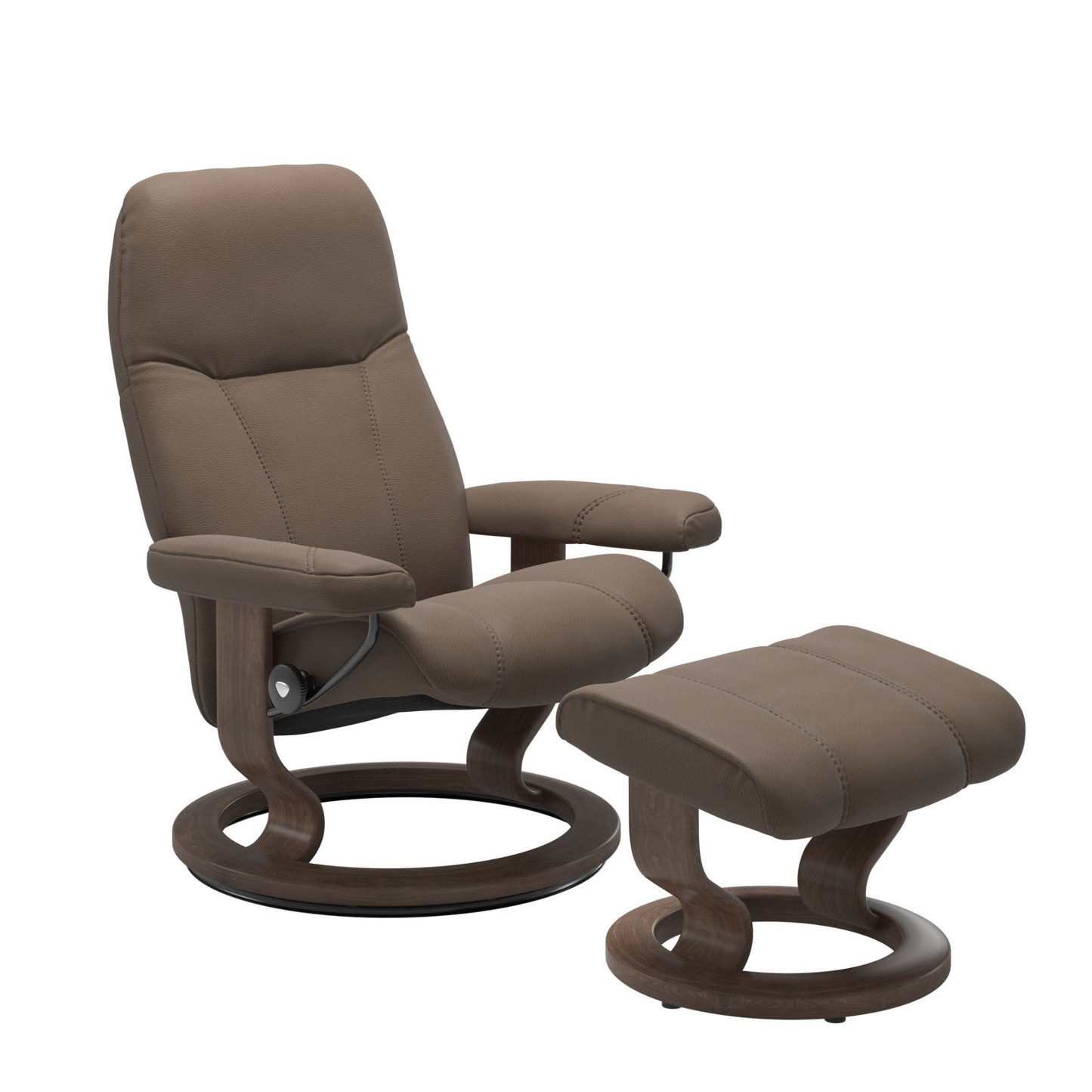 Consul Large Recliner Chair & Stool Classic Base by Stressless