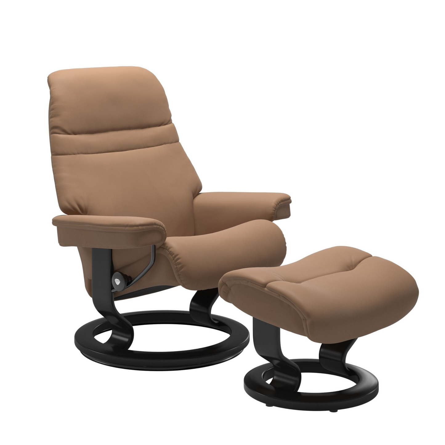 Sunrise Large Recliner Chair & Stool Classic Base by Stressless