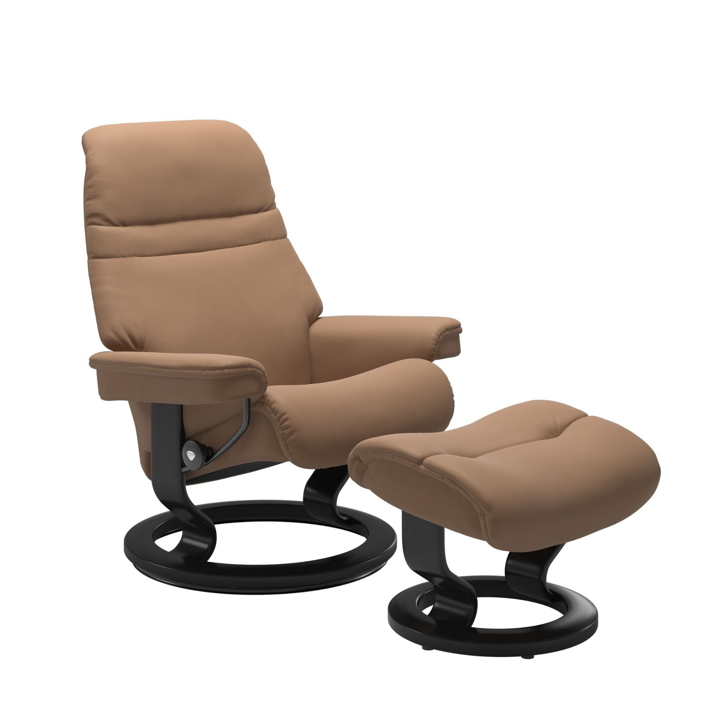 Sunrise Medium Recliner Chair & Stool Classic Base by Stressless