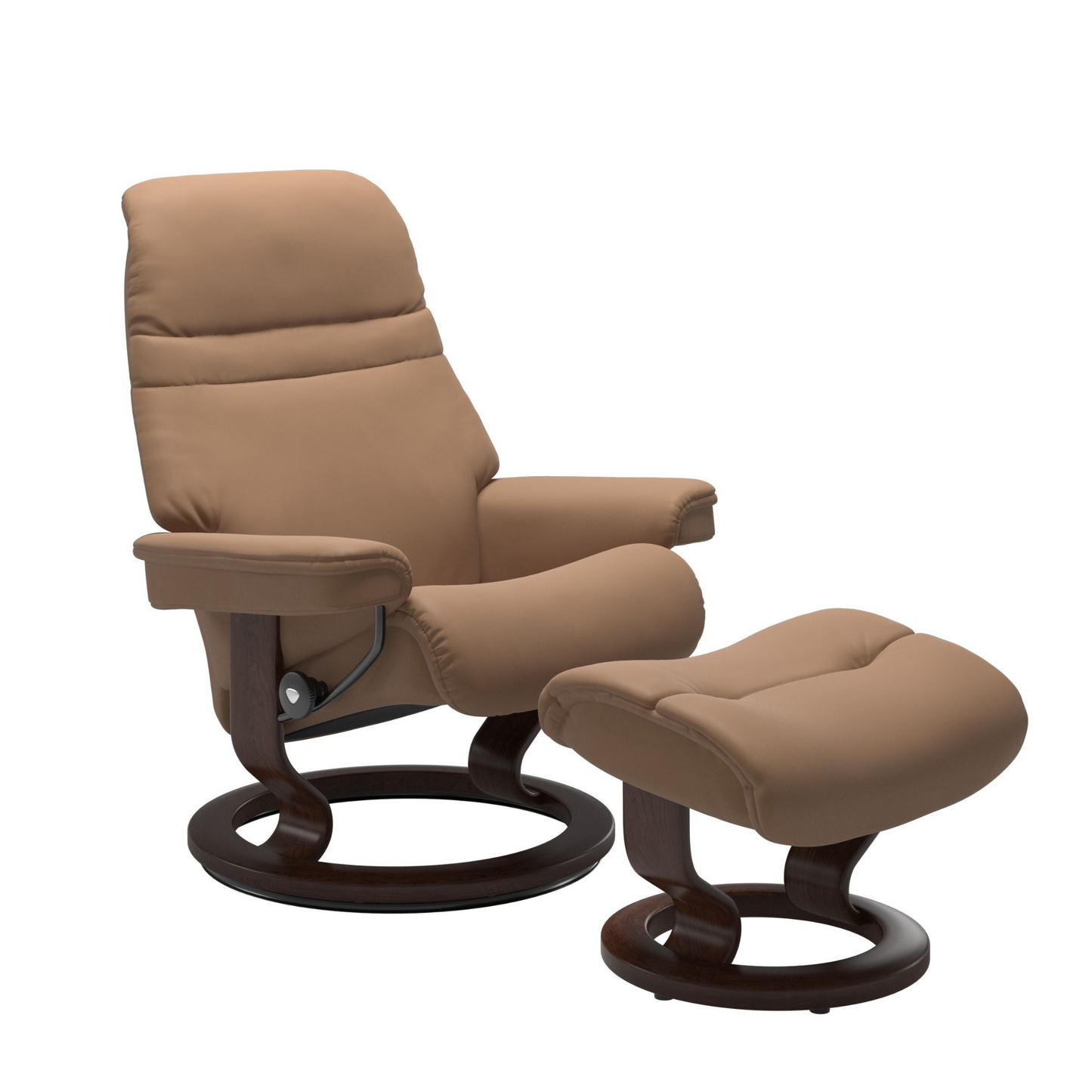 Sunrise Large Recliner Chair & Stool Classic Base by Stressless